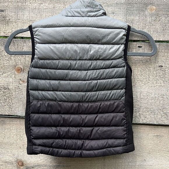 Free Country Kid's Black Green Power Zipper Down Feather Down Puffer Vest XS - Picture 7 of 9